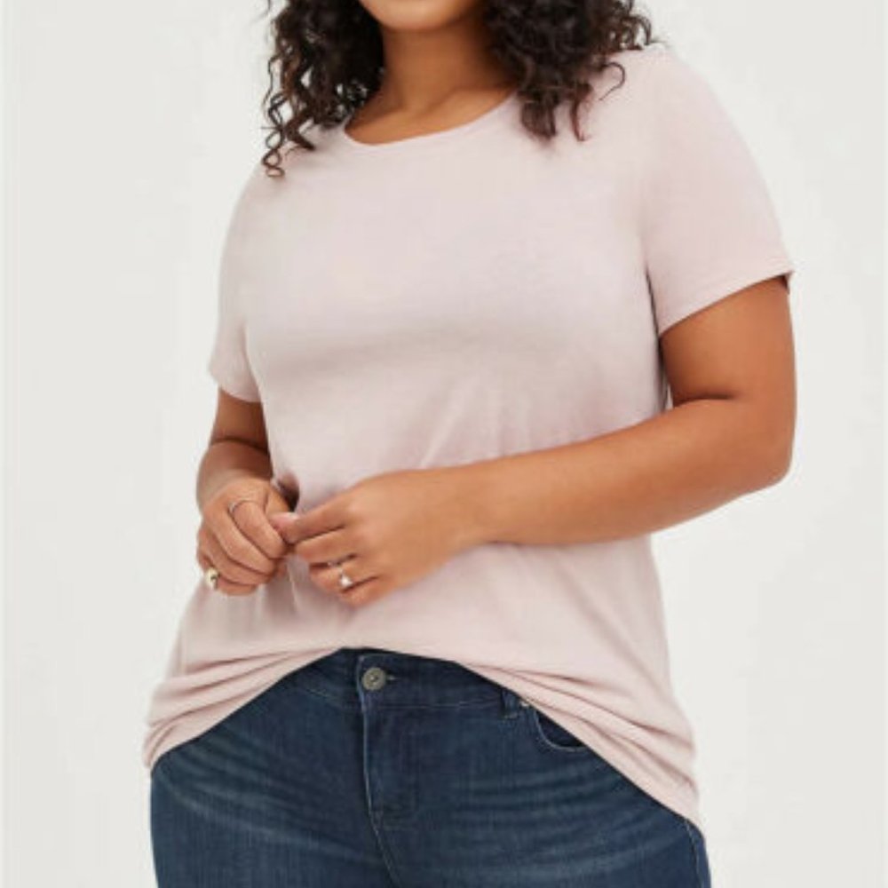 Torrid Plus Size 2 Mauve Pink Signature Jersey Every Day T-Shirt, New With Tags